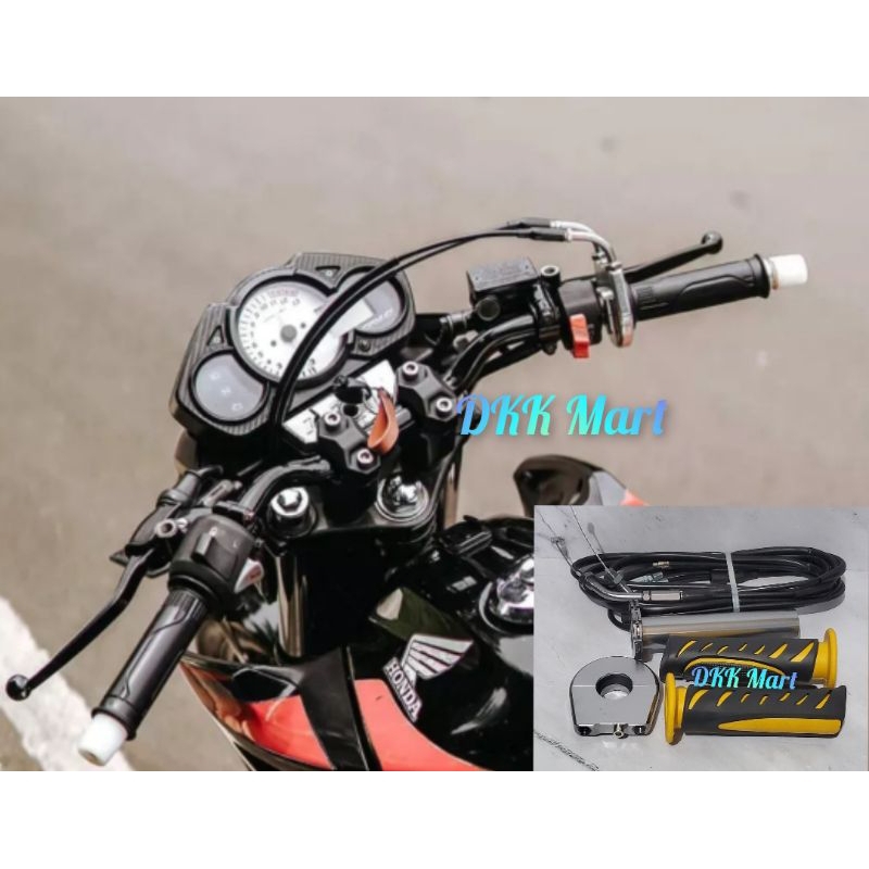 TERBARU VARIASI HONDA CB 150 R OLD GASPONTAN GAS SPONTAN AKTIF 2 KABEL PLUS HANDGRIP GRIP HONDA CB 1