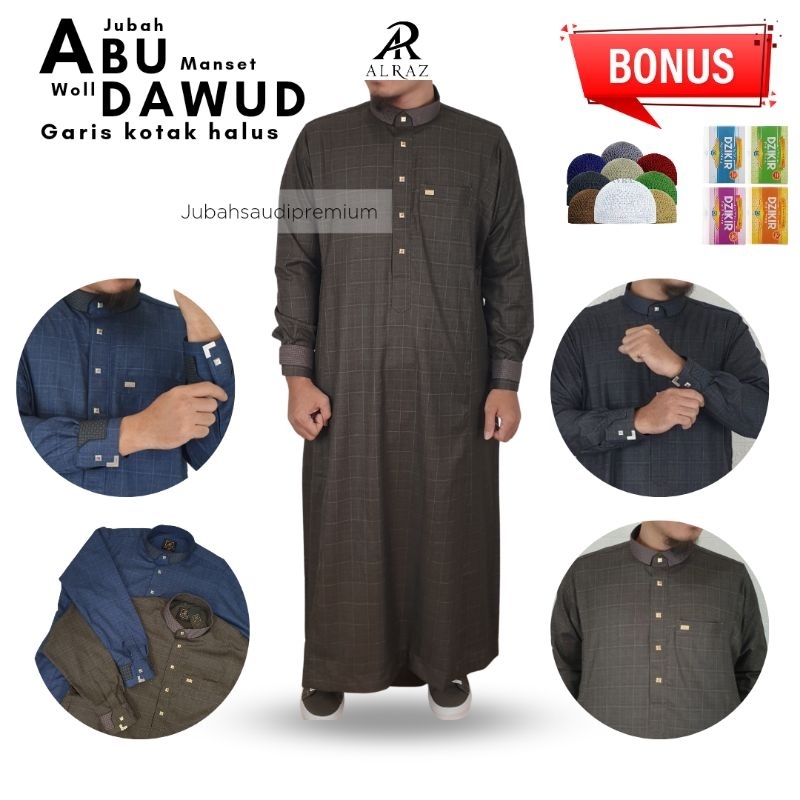 Jubah Alraz Al Raz Abu Dawud Woll Wool Premium Import Eksport Jubah Saudi