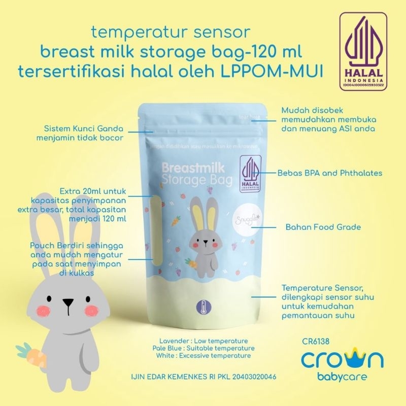 Crown Kantong Asi 100 ml / Breast Milk Storage Bag 100ml