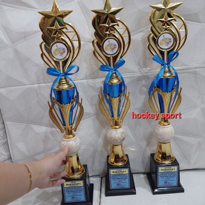 Trophy Piala Custom Tulisan Piala Grosir 1 SET 123 ( B.02+Marmer )