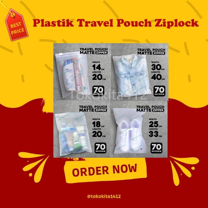 Plastik Travel Pouch Ziplock