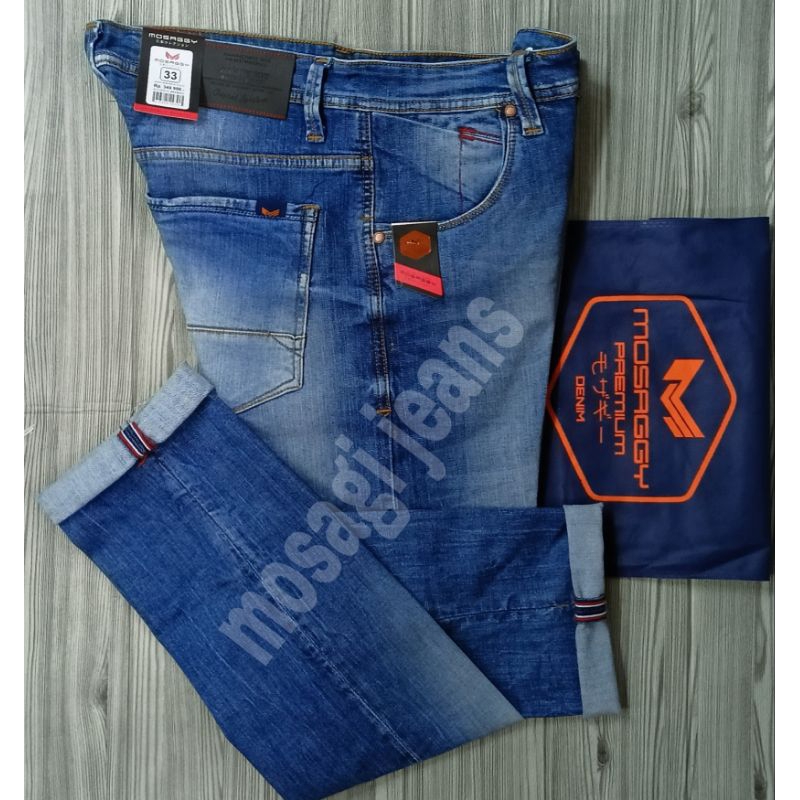 CELANA JEANS PRIA STREET MELAR MOSAGGY DENIM PREMIUM 33---36