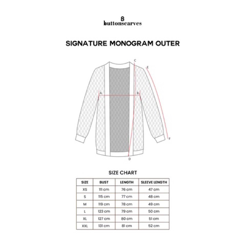 Signature Monogram Outer - Buttonscarves