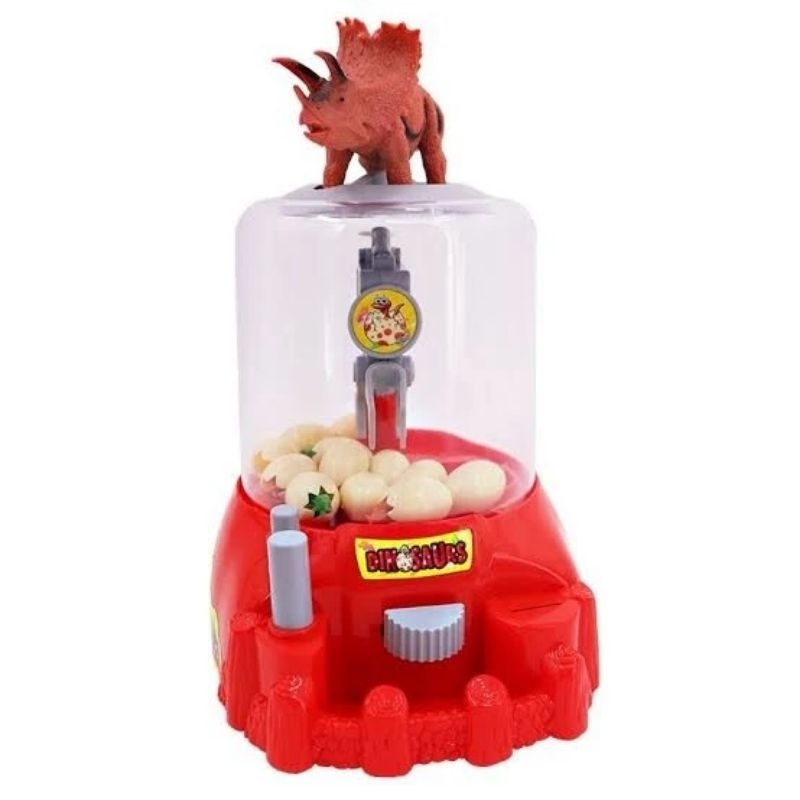 BESAR MAINAN MESIN CAPIT IMPORT (Mini Doll Claw Machine Dinosaur Grabbing Egg Telur Dino Kids Game)