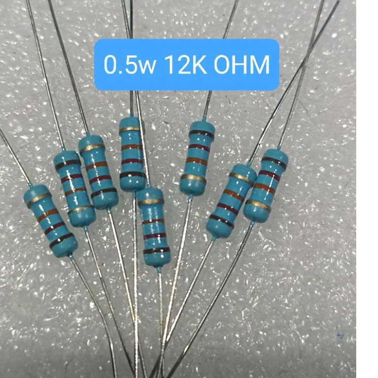 10BUAH RESISTOR 0.5WATT 12K OHM SETENGAH WATT 12K OHM 0,5 WATT 12K OHM