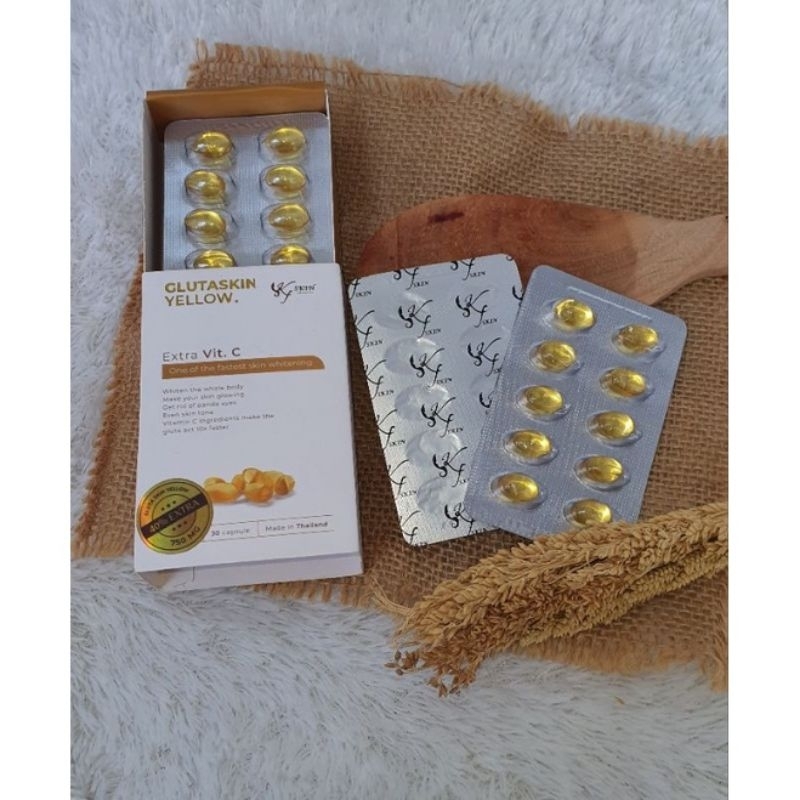 GLUTASKIN YELLOW [ ECERAN 3 PCS ]  PIL PEMUTIH BADAN