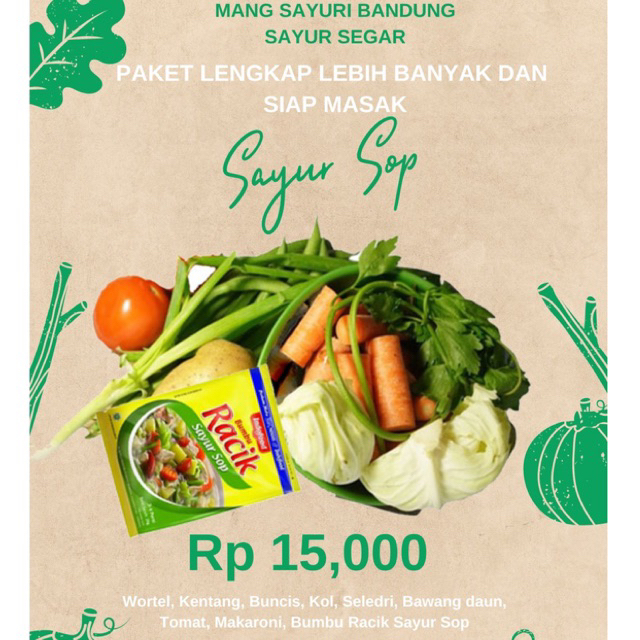 

SAYUR SOP PAKET LENGKAP SIAP MASAK SAYUR SEGAR