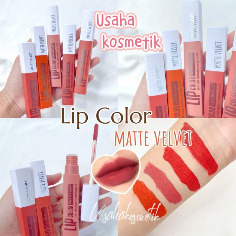 [Per pcs] LIPGLOSS KISS BEAUTY MATTE LIP MATTE LONGLASTING