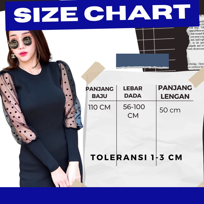 Polka Dress Bodycon Rajut