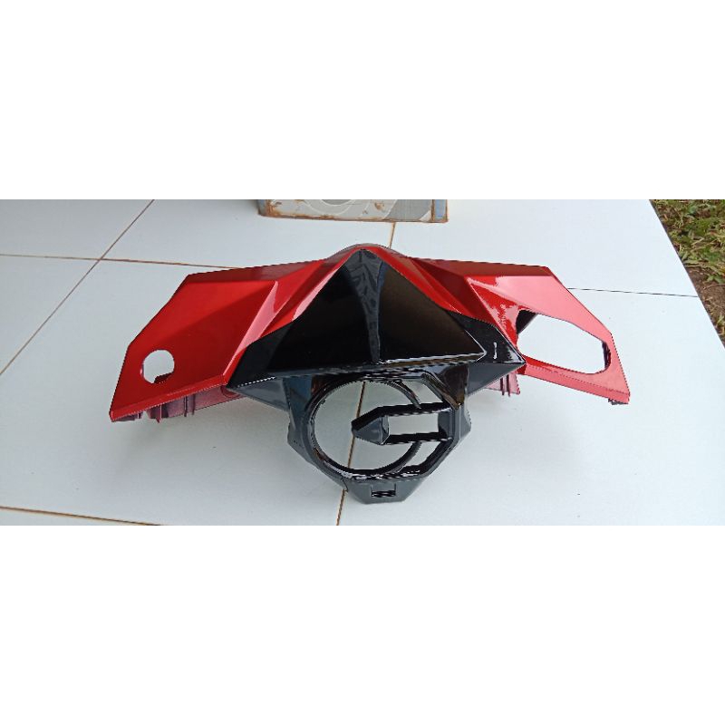 batok kepala depan & visor tutup speedometer beat digital/ecco esp 2017/19 warna merah candy