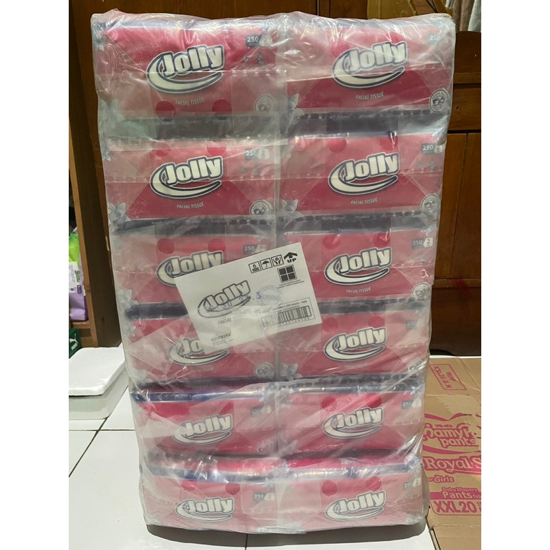Tissue Jolly 250 Sheet BALL (isi 48) / Tisu murah 1 Dus / Tisu Facial
