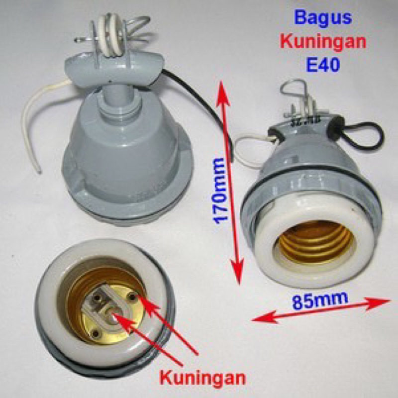 Fitting/KAP Lampu Gantung Besi WD-E40