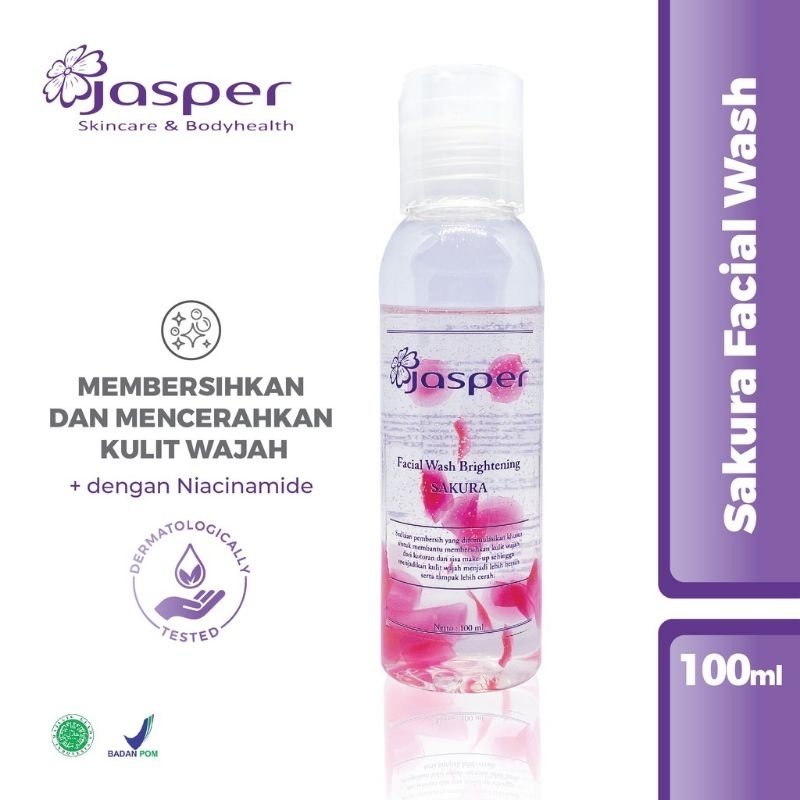 jasper facial wash brightening sakura 100ml