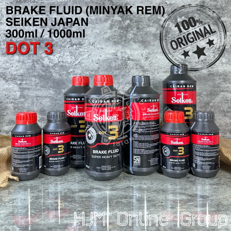 BRAKE FLUID - MINYAK CAIRAN OLI REM SEIKEN JAPAN DOT 3 1000ml ORIGINAL