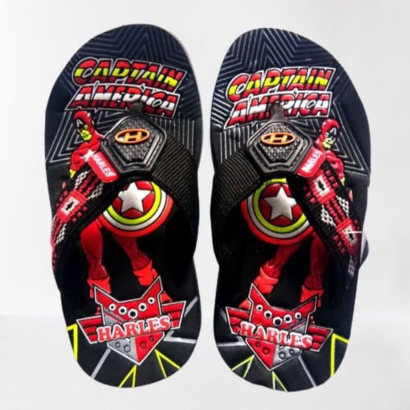 COD Sendal anak laki-laki karakter CAPTEN AMERICA terbaru