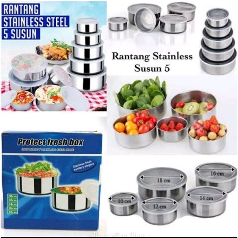 Rantang stainles 5 susun fresh box