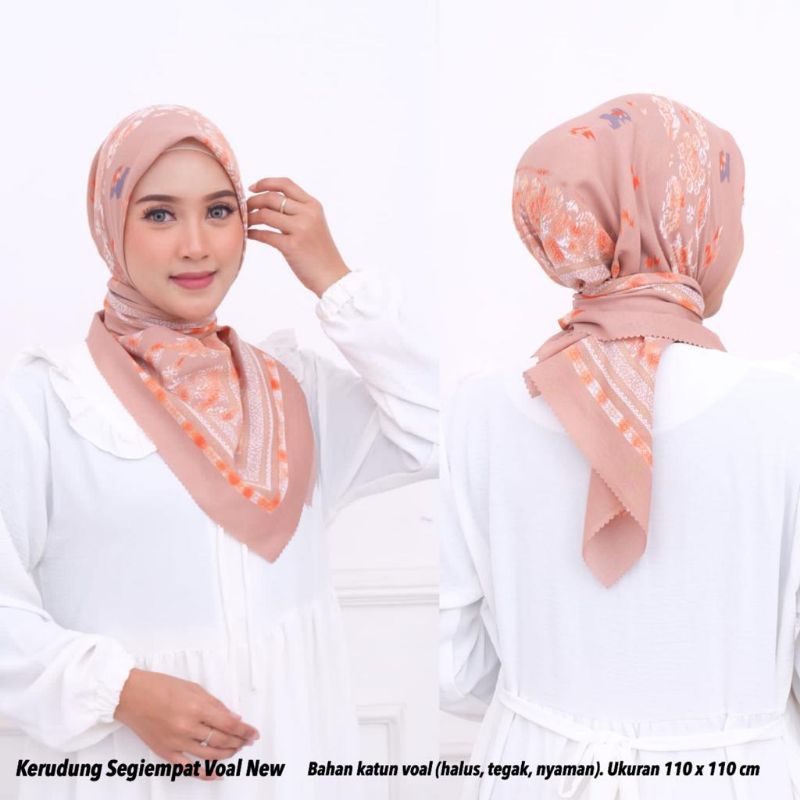 Kerudung VOAL segi empat Motif //JF2415