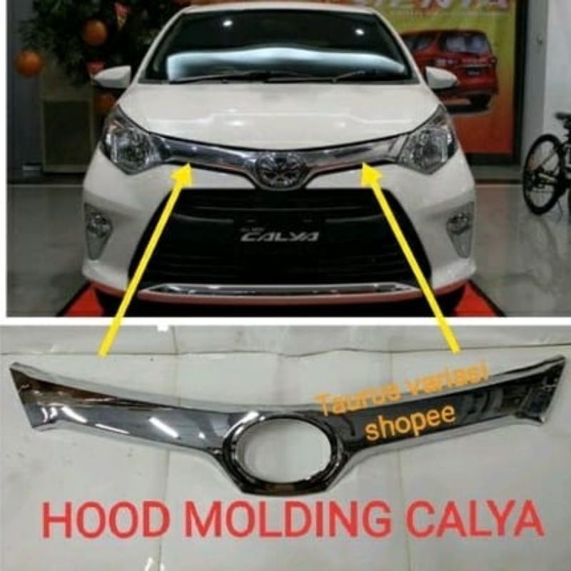 hodlist lis grill depan mobil toyota calya / sigra TEMPEL 2016 2017 2018 chrome crome