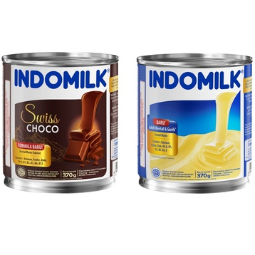 

susu kental manis putih dan coklat indomilk kaleng 370gr