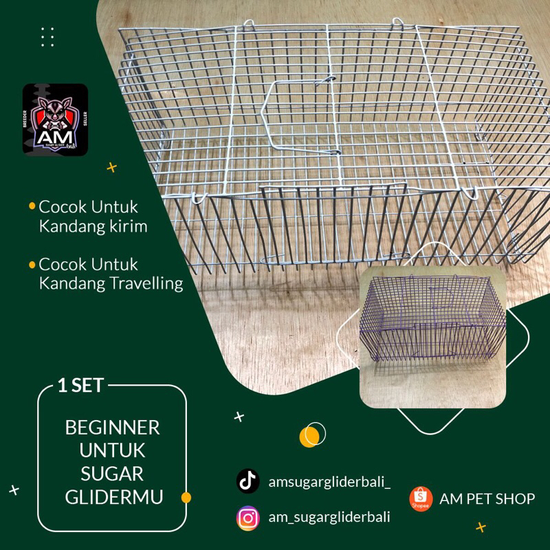 KANDANG SUGAR GLIDER TRAVELING. KANDANG BERPERGIAN SUGAR GLIDER. KANDANG JALAN JALAN. KANDANG SEMNET