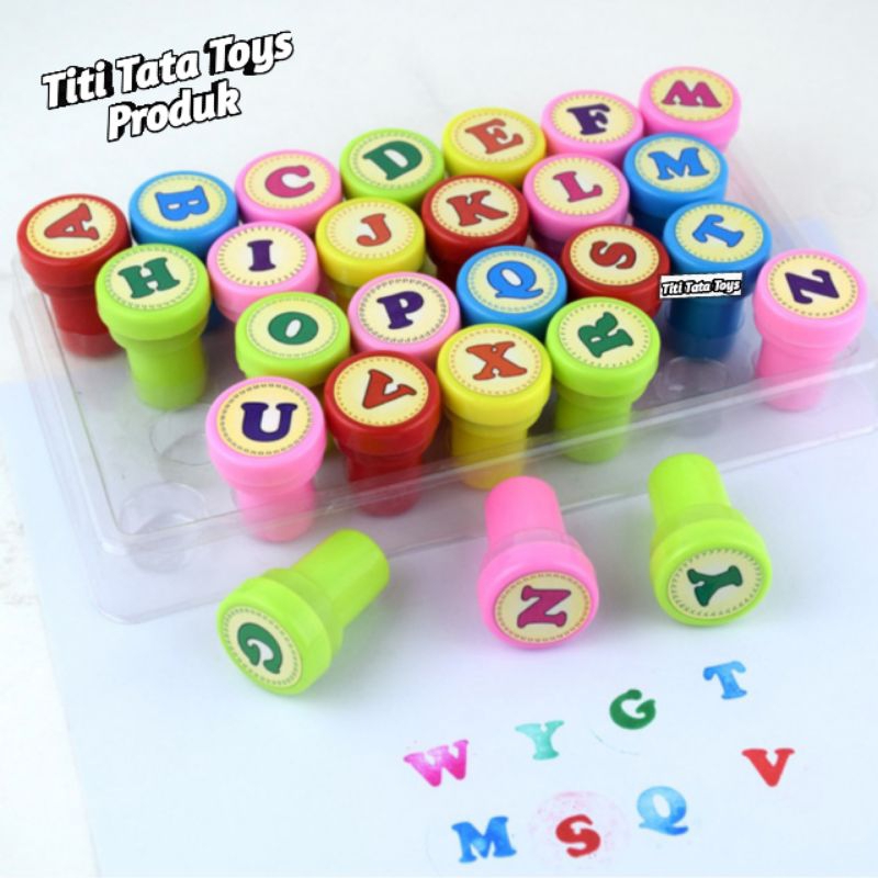 stempel huruf abc besar,stamp anak murah meriah,stamp untuk belajar
