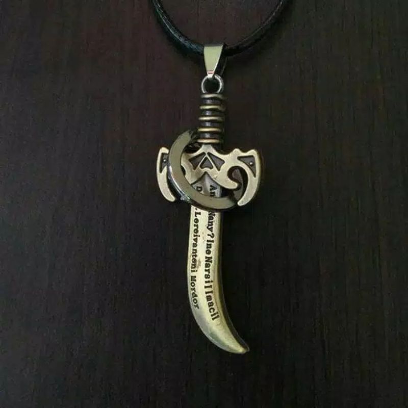 KALUNG LIONTIN PEDANG MORDOR RING 3D METAL GAUL IMPORT KALUNG PRIA