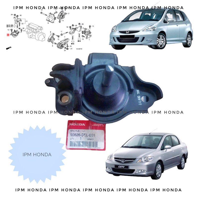 50826 SEL Engine Mounting Dudukan Mesin Kanan Manual Honda Jazz GD3 City GD8 Idsi Vtec 2003 2004 2005 2006 2007 2008 NOK / No Brand