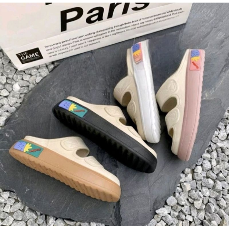 Sandal wedges selop wanita Terbaru HYS 029-2/sendal karet jelly perempuan kekinian / Sandal Jelly Karet