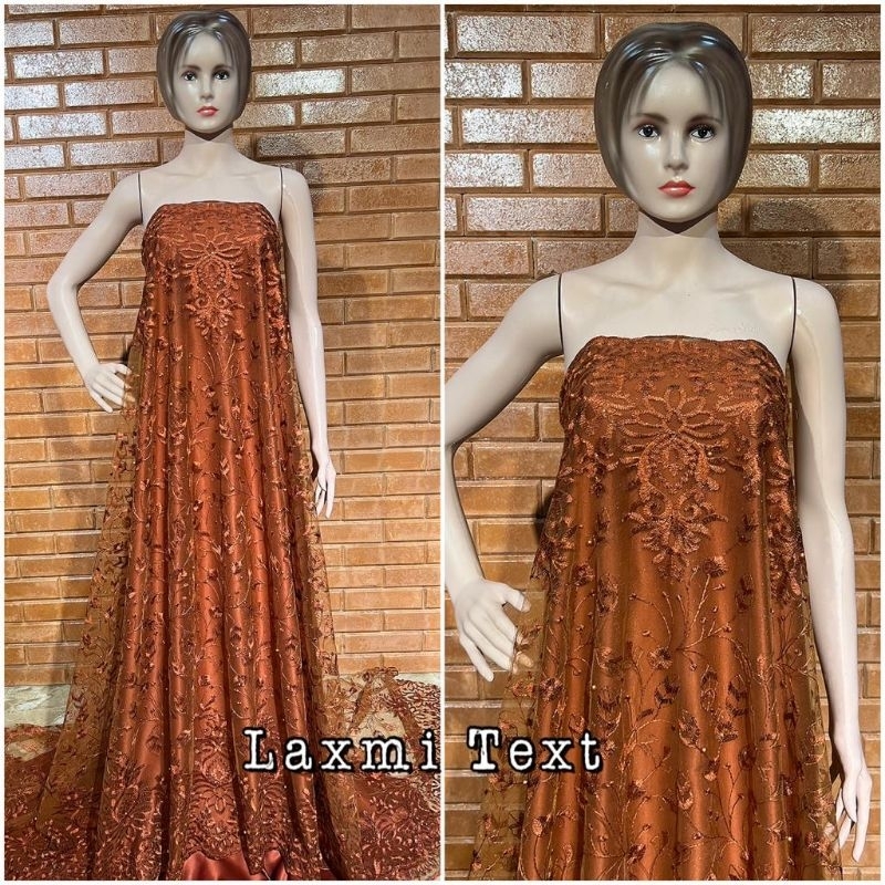 Kain tile akar renda new / bahan tulle/ cocok untuk dress Tunik gaun pengantin seragaman dll TERMURAH