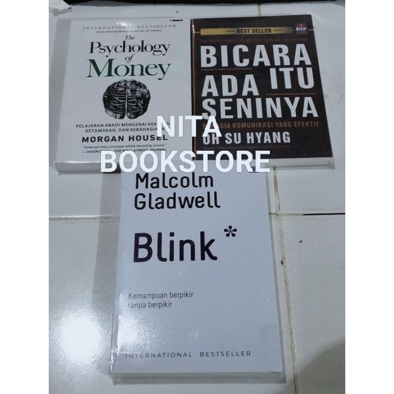 PAKET 3 BUKU BLINK - THE PSYCHOLOGY OF MONEY - BICARA ITU ADA SENINYA KERTAS BOOKPAPER