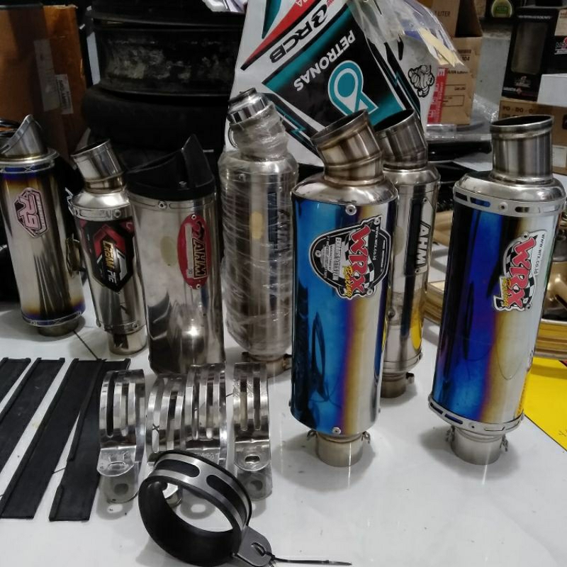 Silincer Slenser knalpot Original WRX 3Oval K2 Halfblue Emblem New