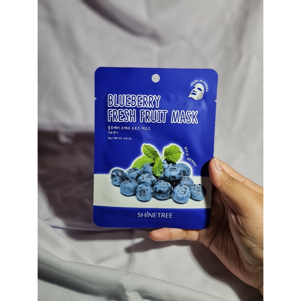 Shinetree Blueberry Fresh Fruit Mask / Masker Wajah / Masker Muka KKV