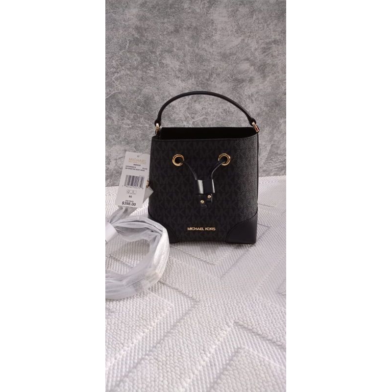 Michael Kors Mercer XS Signature black Bucket