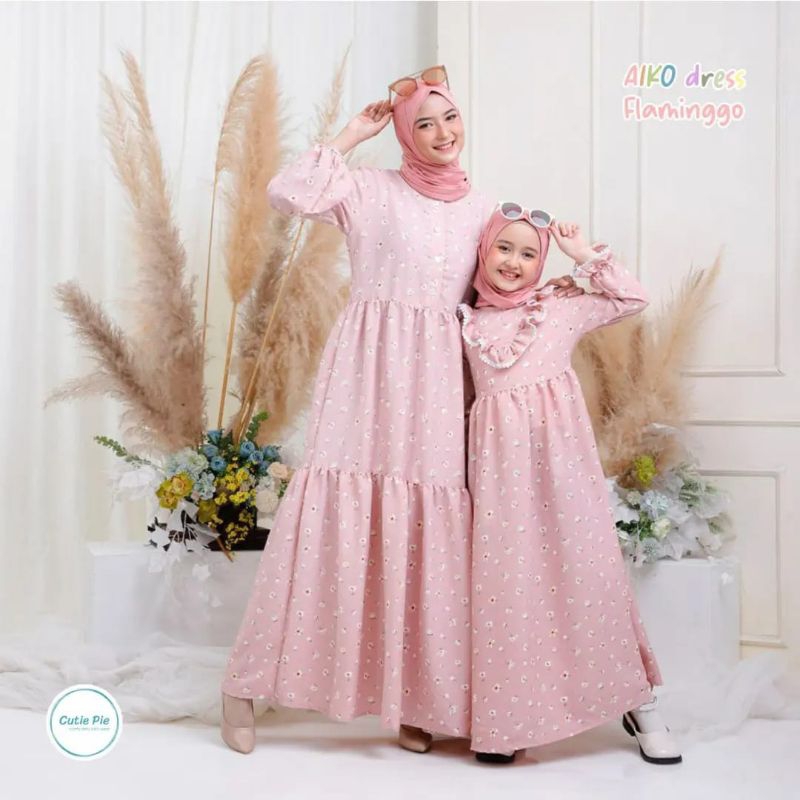 aiko dress gamis anak 6 bulan - 9 tahun gamis couple ibu anak