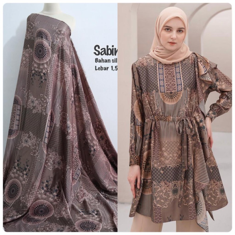 Kain silk motif ELOISE | referensi DYN | kain batik mordern | motif batik keluarga