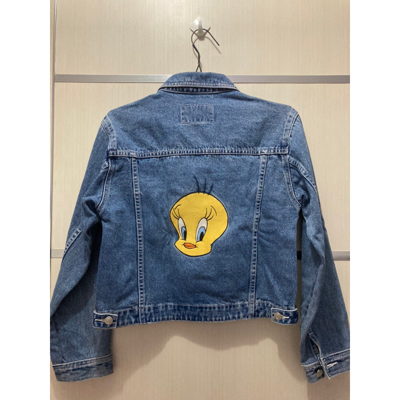 preloved Tweety Crop Jacket Warner Bros size M