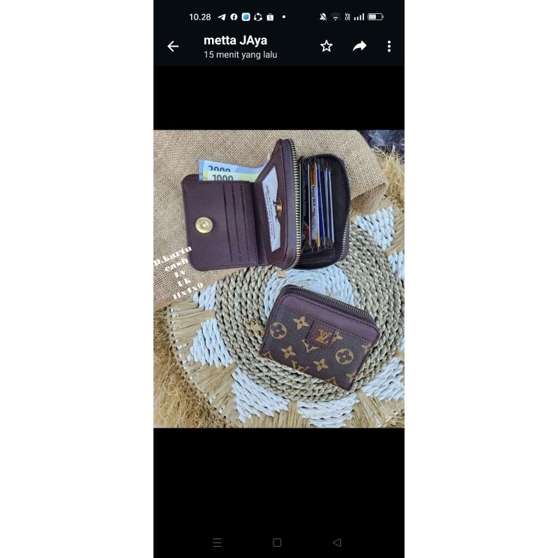 Dompet Mini Kartu Dan Cash Fashion Kekinian