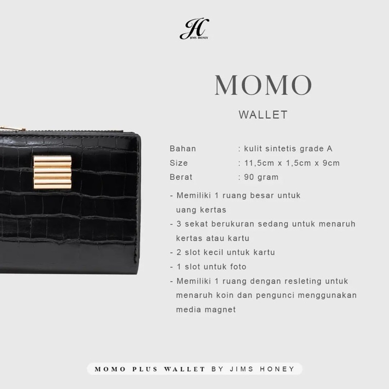 MOMO PLUS WALLET JIMSHONEY DOMPET LIPAT KECIL WANITA