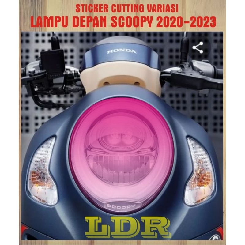 stiker variasi lampu depan scoopy 2020-2023