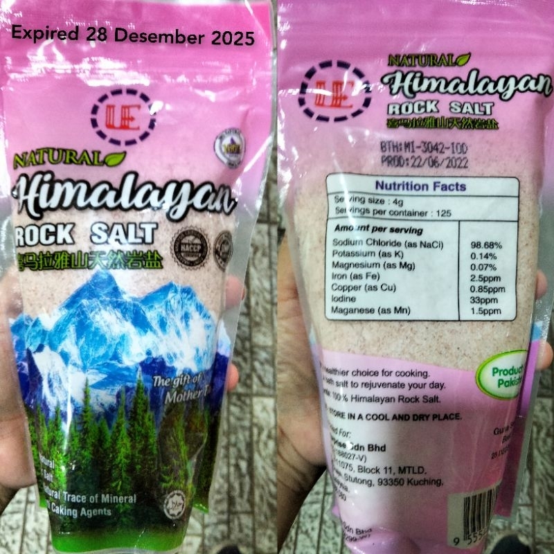 

Garam Himalaya / Natural Himalayan Rock Salt Fine / Garam Kesehatan