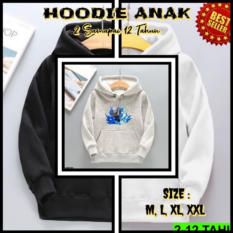 SWETER/HOODIE KARAKTER KAKASHI HATAKE, UNTUK ANAK LAKI-LAKI 2-12THN, KEREN GAUL, SANTAI