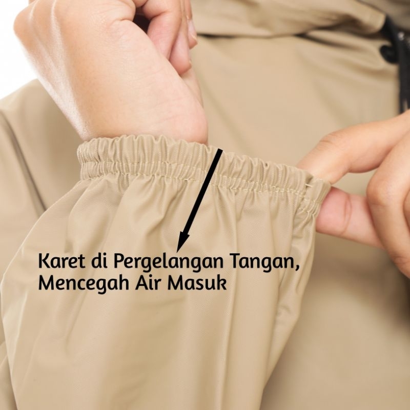 Jas Hujan Raincoat AKULA Pria Wanita Terbaik Bahan Karet PVC Tabal Lentur Anti Rembes