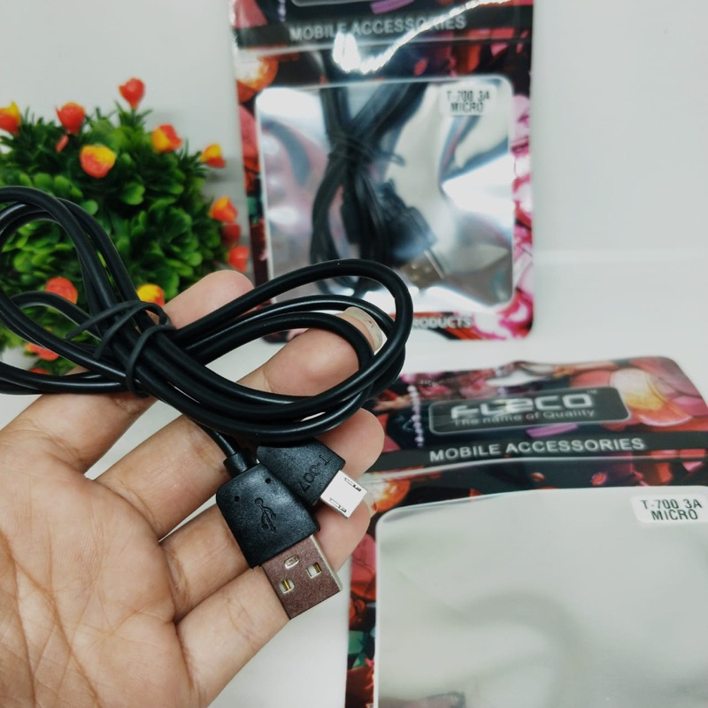 TERMURAH FLECO KABEL DATA MICRO 1M T-700 3A FAST CHARGING UNIVERSAL FOR ANDROID SMARTPHONE  BY SEN