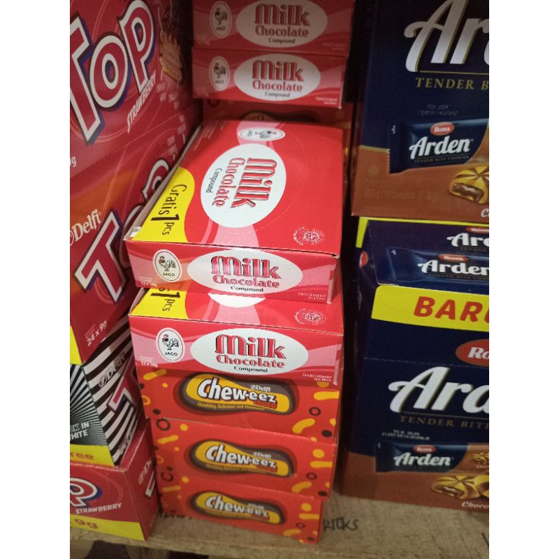 

MILK CHOCOLATE COMPOUND (COKLAT JAGO) 1BOX ISI 12 X 10G