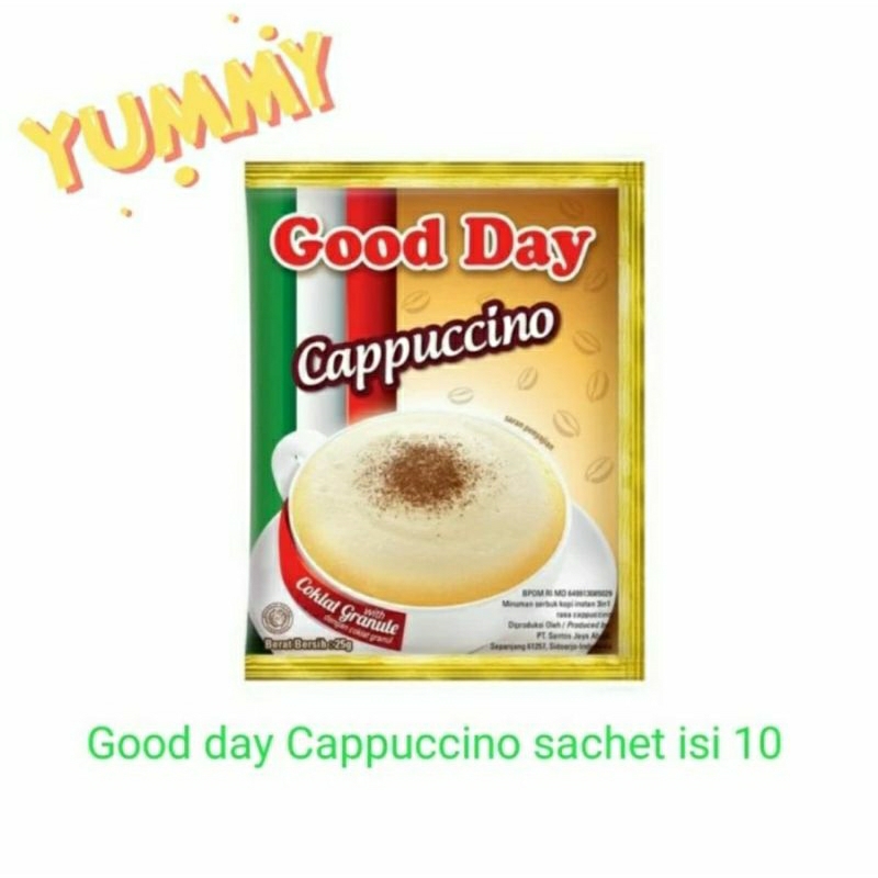 

good day cappuccino isi 10 sachet | goodday capucino