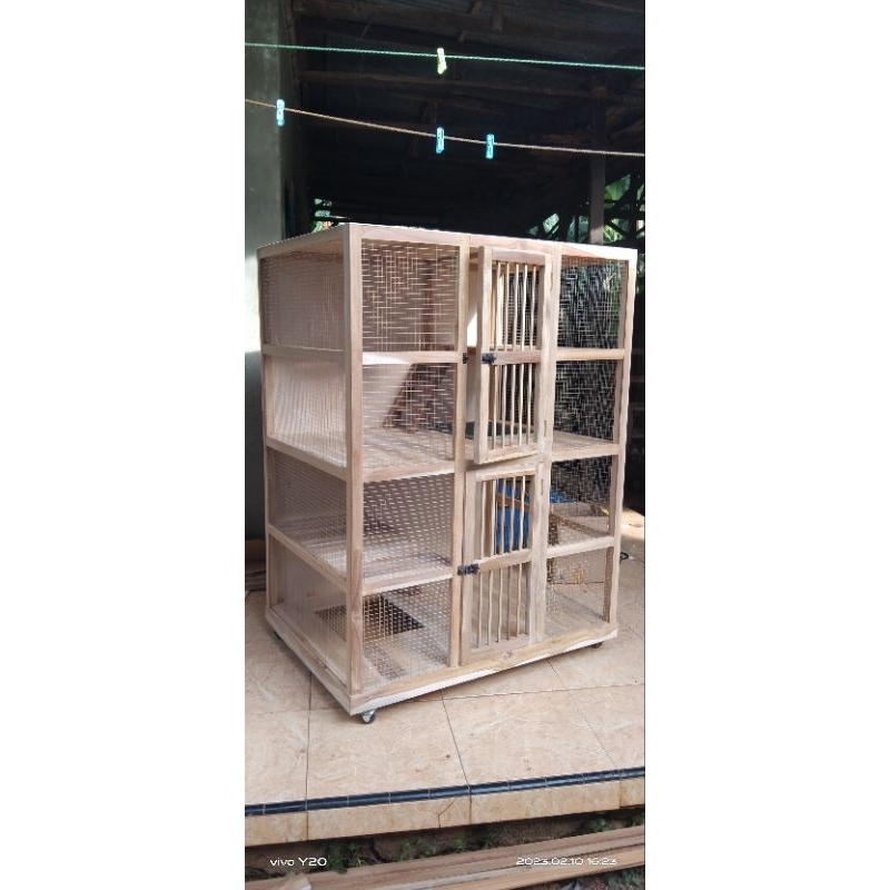 kandang kucing kayu jati