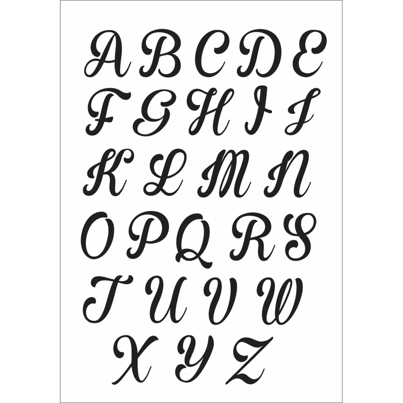 

Stiker Alfabet / Stiker Huruf / Stiker PVC hitam hologram