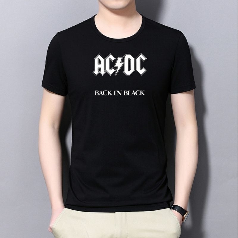 kaos ACDC Pria Lengan Pendek Baju Oblong Lelaki Cod