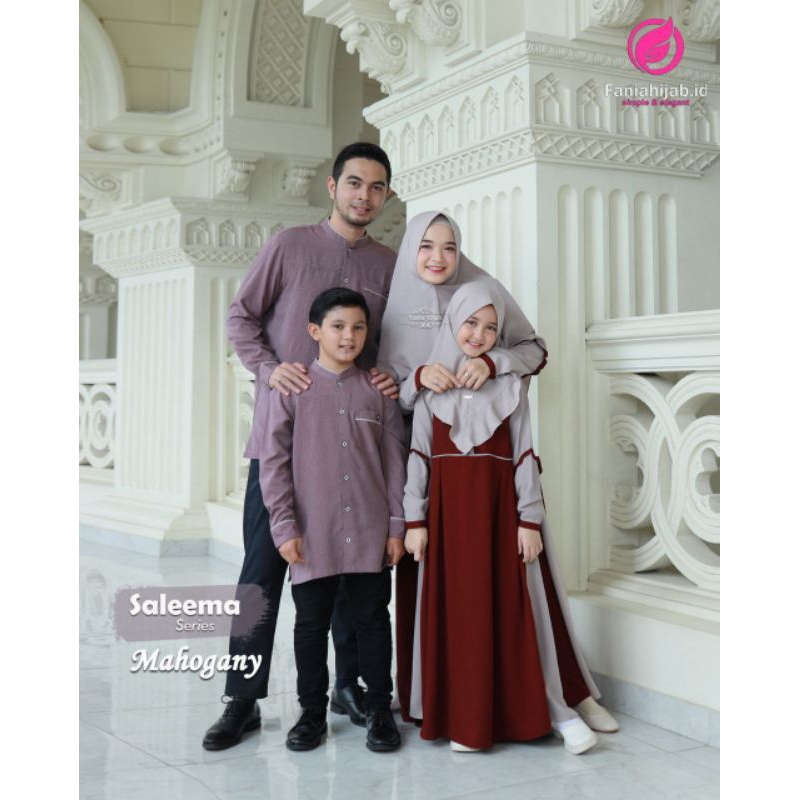 Sarimbit Saleema Mahogani fania Hijab 2023 / Saleema terlaris / Seragam keluarga / Fania HIjab terba