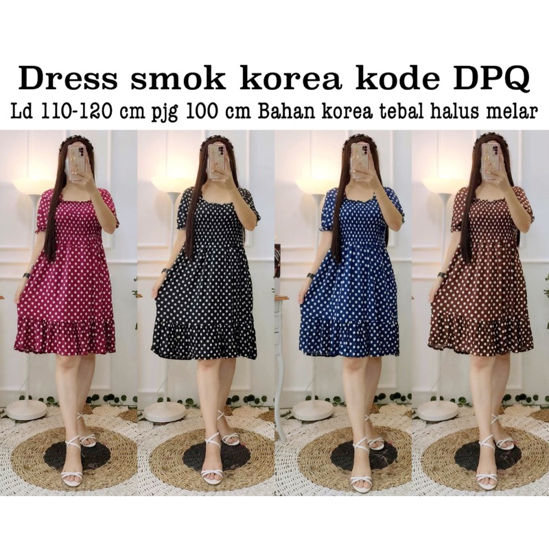 Dress smok korea kode DPQ